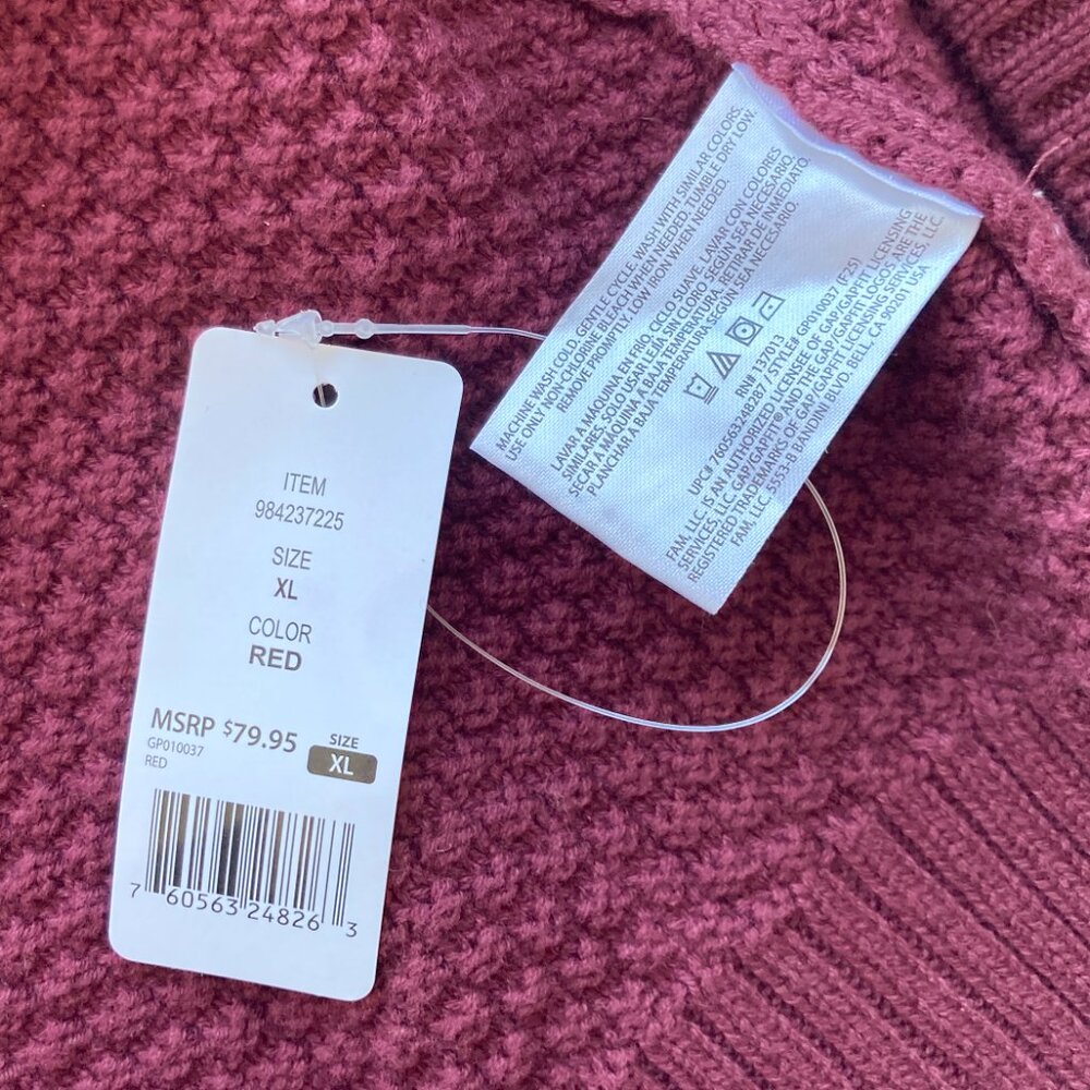 Gap Cotton Shaker Cardigan Open Front Pockets NWT - Picture 6 of 12
